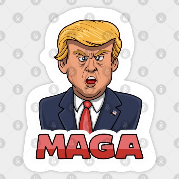 MAGA Sticker by Tezatoons